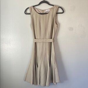 Calvin Klein Beige Sleeveless Dress